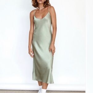 NWOT pale mint green slip